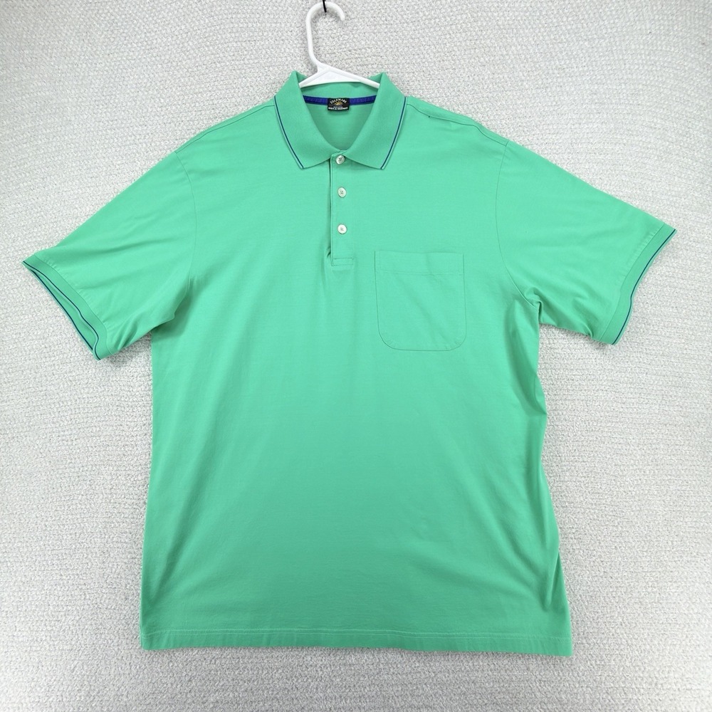 Solemare Maus & Hoffman Polo Shirt Mens Large Green Short Sleeve Made Italy